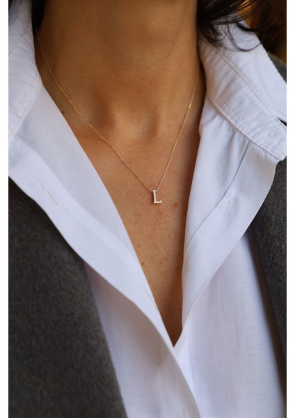 14 Ayar Altın L Harfli Kolye fiyatları