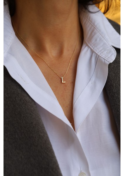 14 Ayar Altın L Harfli Kolye fırsatları