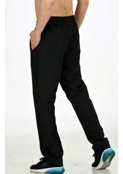 Siyah Erkek Düz Paça Beli Lastikli Cepli Mıcropoly Kumaş Eşofman Altı EDY2401S modelleri