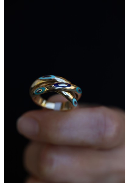 14 Ayar Altın Cetaş Fortuna Serisi Nazarlık Sarmalı Yüzük fırsatları