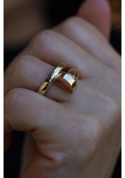 14 Ayar Altın Taşlı Çivi Model Yüzük fiyatları