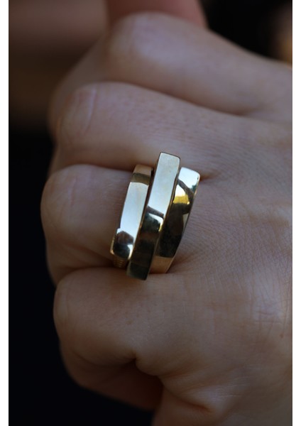 14 Ayar Altın Üç Kat Tasarım Taşsız Yüzük fiyatları