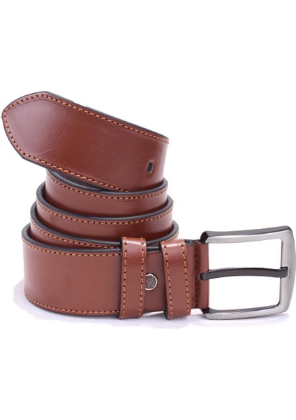 DMK26-459 Taba 4.5 cm Suni Deri Erkek Kemer fırsatları