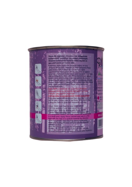 Profesyonel Pink Titanyum Konserve Sir Ağda 800ML