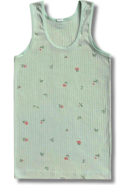 %100 Pamuklu Kız Çocuk Fitilli Kaşkorse Atlet Fanila Iç Çamaşır 6lı Set modelleri