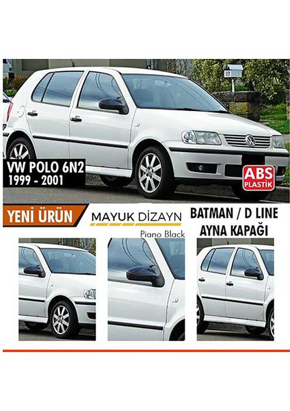 Volkswagen Polo Mk3 6n2 (1999-2001) Batman Yarasa Ayna Kapağı ve Montaj Bandı