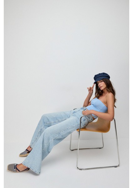 Tek Omuz Askılı Crop Bluz