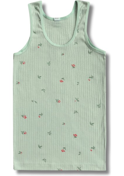 %100 Pamuklu Kız Çocuk Fitilli Kaşkorse Atlet Fanila Iç Çamaşır 6lı Set modelleri