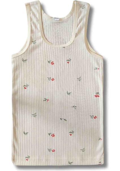 %100 Pamuklu Kız Çocuk Fitilli Kaşkorse Atlet Fanila Iç Çamaşır 6lı Set indirimleri