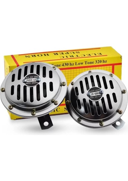 Tip Korna Süper Ton 12 V,nikelajlı Korna 2 Adet Yüksek Ses Nikel HORN001 fiyatları