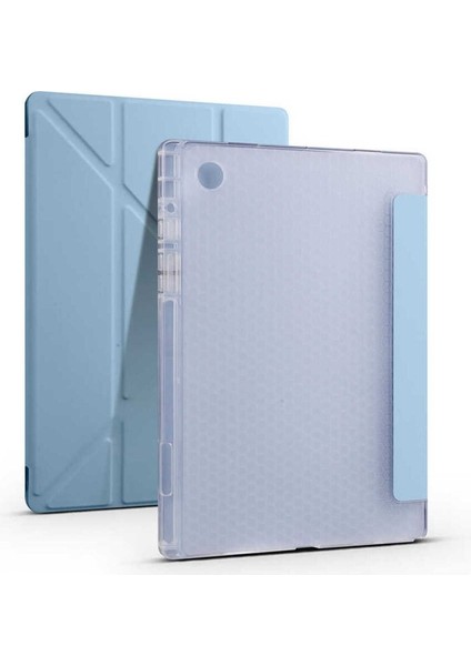 Samsung Galaxy Tab A8 10.5 SM-X200 (2021) Uyumlu Kılıf Zore Tri Folding Kalem Bölmeli Standlı Kılıf