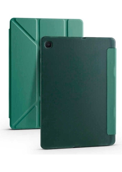 Samsung Galaxy Tab A7 10.4 T500 2020 Uyumlu Kılıf Zore Tri Folding Kalem Bölmeli Standlı Kılıf