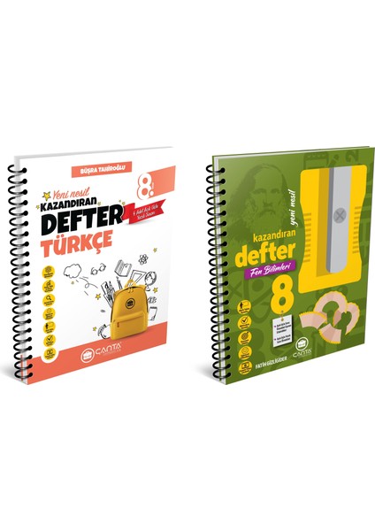2025 8. Sınıf LGS Türkçe - Fen Bilimleri Kazandıran Defter 2'li Set