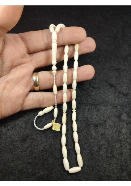 Bu Fiyata Yok!!! Iskeçeli Cemil Usta Eseri 11.20 Gr. El Boy Has Fildişi Tesbih Sertifikalı 6183