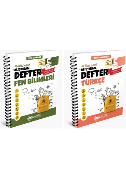2025 5. Sınıf Türkçe - Fen Bilimleri Alıştıran Defter 2'li Set
