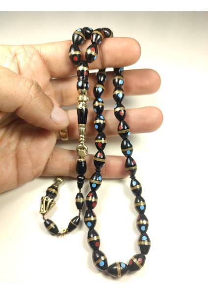 Mustafa Uysal Usta Eseri Gümüş Nakkaş Gümüş Sarmal Mineli Kuka Tesbih Sertifikalı 6165 fırsatları