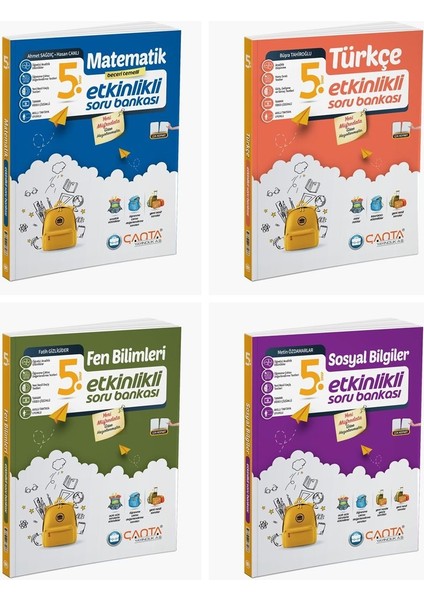 2025 5. Sınıf Matematik - Türkçe - Fen Bilimleri - Sosyal Bilgiler Etkinlikli Kazanım Soru 4'lü Set