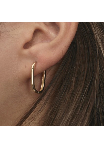 Oval Klipsli Küpe (925 Gümüş) fiyatları