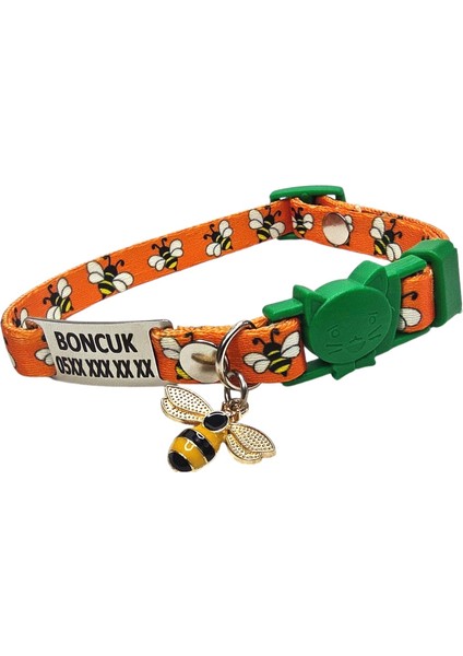 Güvenlik Kilitli Kedi Tasması, Isimli Kedi Tasması, Kedi Isimlik, Kedi Künyesi, Safety Click Tasma, Isme Özel Tasma