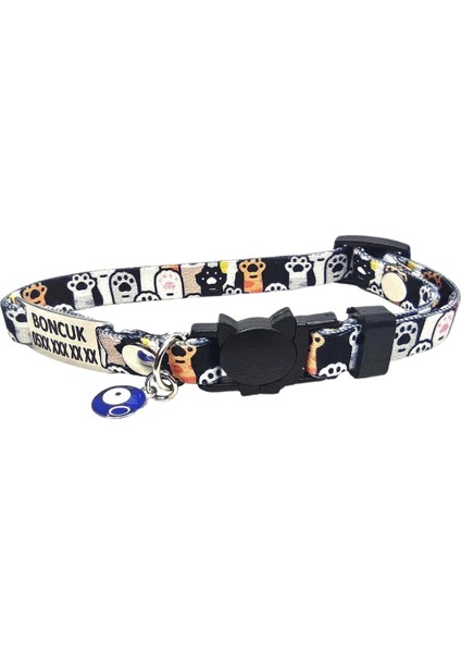 Güvenlik Kilitli Kedi Tasması, Isimli Kedi Tasması, Kedi Isimlik, Kedi Künyesi, Safety Click Tasma, Isme Özel Tasma