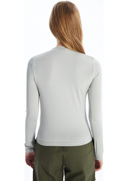 Lcw Vision Bisiklet Yaka Düz Uzun Kollu Kadın Bluz fırsatları