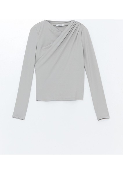Lcw Vision Bisiklet Yaka Düz Uzun Kollu Kadın Bluz indirimleri