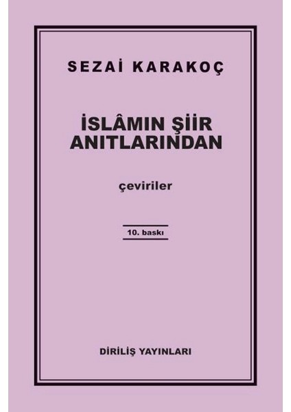 Islamın Şiir Anıtlarından - Çeviriler
