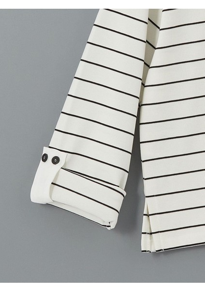 Lcw Vision Çizgili Bisiklet Yaka Çizgili Kadın Tişört fiyatları