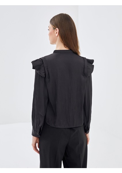 Lcw Modest Bağlamalı Yaka Oversize Saten Kadın Bluz fırsatları