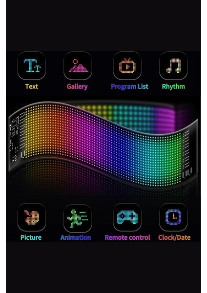 Wearfitpro LED Matrix Panel Dijital Ekran Kumandalı App Kontrollü LED Ekran