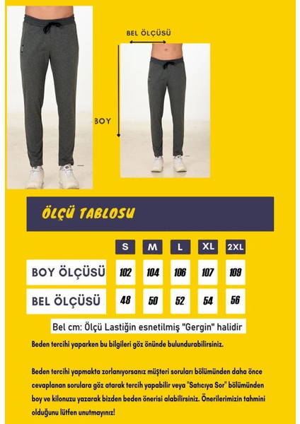 Antrasit Melanj Erkek Beli Lastikli Cepli Dar Paça Kompakt Iki Iplik Pamuklu Eşofman Altı EDY5431A modelleri