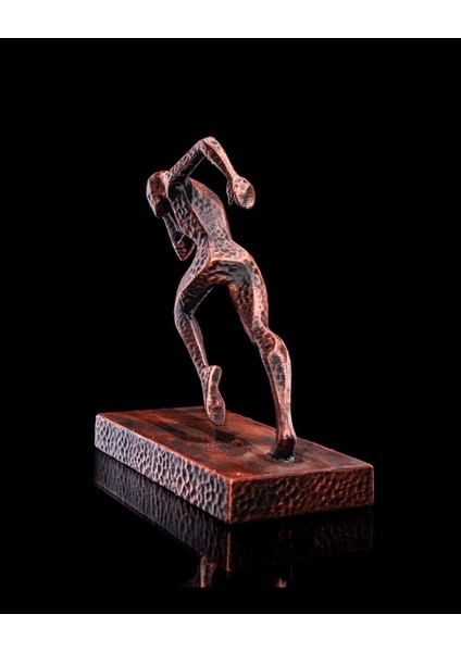 Koşucu Heykeli – 16 cm | Bakır Renkli Modern Biblo | Spor Temalı Masaüstü Dekor indirimleri