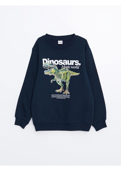 Bisiklet Yaka Erkek Çocuk Kalın Sweatshirt