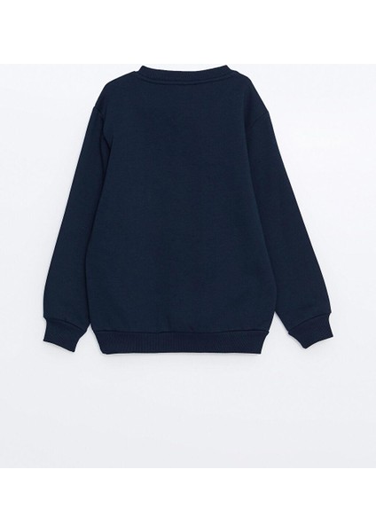 Bisiklet Yaka Erkek Çocuk Kalın Sweatshirt modelleri