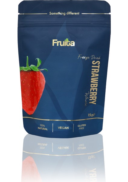 Bütün Çilek - Dondurularak Kurutulmuş - Kuru Meyve Cipsi - Freeze Dried Strawberry 15GR