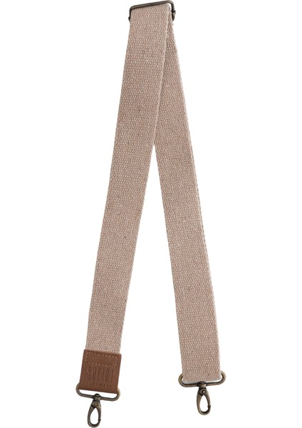 Beige Narrow Woven Adjustable Bag Strap Bej Dar Dokuma Ayarlanabilir Çanta Askısı