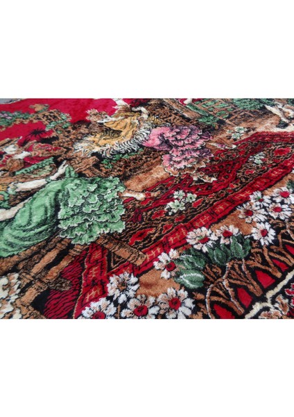 Latin Dansçılar Kıvırtıyor Tasvirli Kadife Duvar Halısı, Sarayda Eğlence 125 X 118 Cm 5003