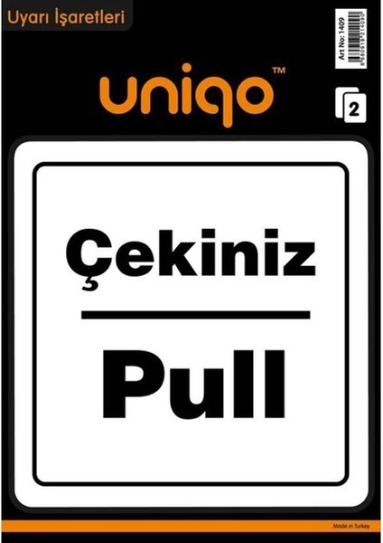 Crea Uyarı Etiketi - Çekiniz Pull 2'li 1409