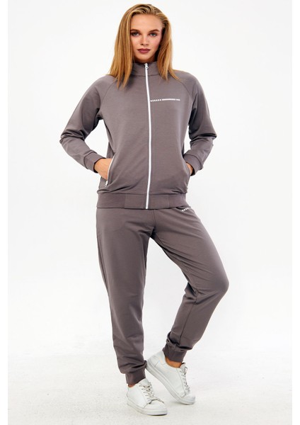 Vizon Kadın Yarım Balıkçı Yaka Boydan Fermuarlı Iki Iplik Büyük Beden Eşofman Takımı EDY5532B-V modelleri