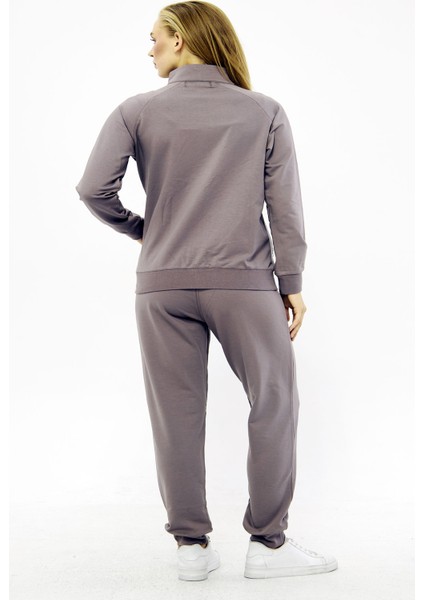 Vizon Kadın Yarım Balıkçı Yaka Boydan Fermuarlı Iki Iplik Büyük Beden Eşofman Takımı EDY5532B-V indirimleri