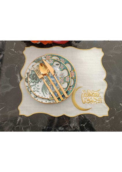 Ramazan Mübarek Yazılı Tabak Altlığı, Supla, Amerikan Servisi 6 Adet fiyatları