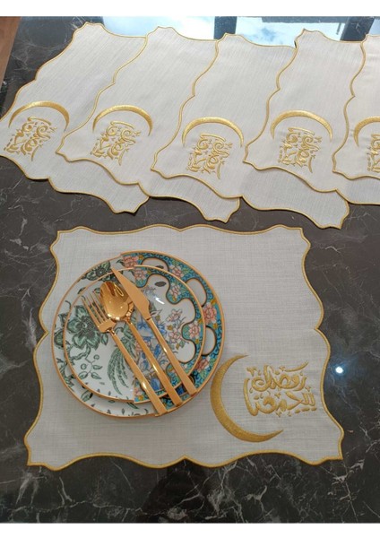 Ramazan Mübarek Yazılı Tabak Altlığı, Supla, Amerikan Servisi 6 Adet fırsatları