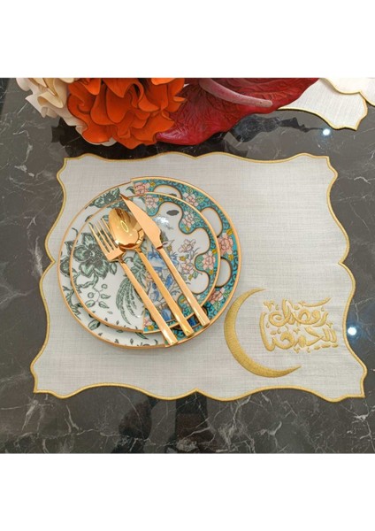 Ramazan Mübarek Yazılı Tabak Altlığı, Supla, Amerikan Servisi 6 Adet indirimleri