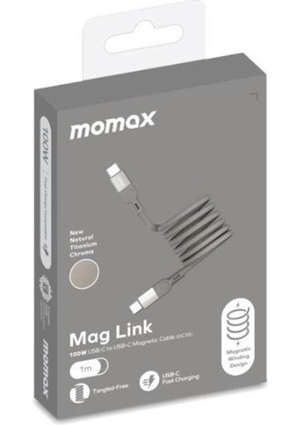 DC35L Mag Link 1m 100W Usb-C To Usb-C Manyetik Kablo 1mt