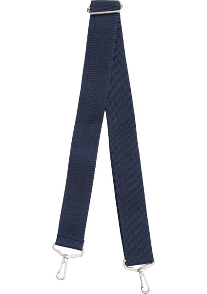 Navy Blue Narrow Woven Adjustable Bag Strap Lacivert Dar Dokuma Ayarlanabilir Çanta Askısı