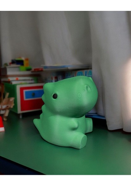 - Yeşil Bebek T-Rex Dinozor Biblo - Sevimli ve Eğlenceli Dekor