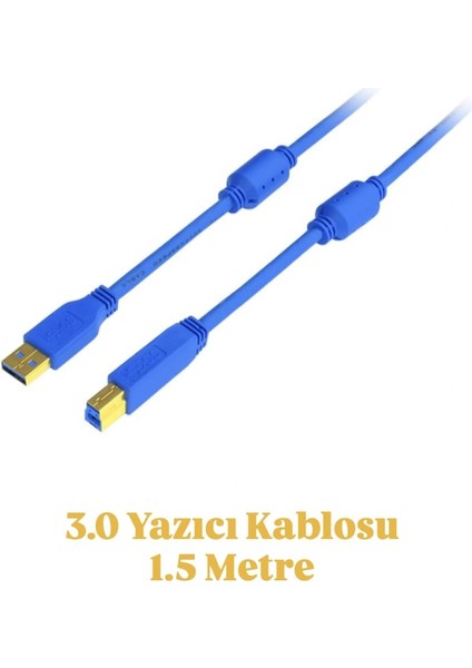 USB 3.0 Yazıcı Printer Ara Bağlantı Kablosu 1.5 Metre