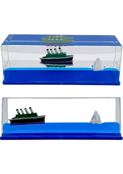Cam Deniz Içinde Batmayan Gemi Titanik ve Buzdağı 15 cm fiyatları