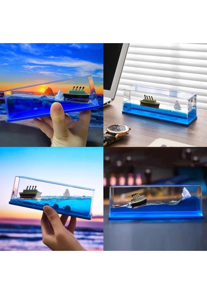 Cam Deniz Içinde Batmayan Gemi Titanik ve Buzdağı 15 cm fırsatları