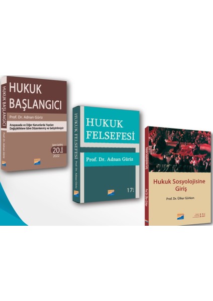 Hukuk Sosyolojisine Giriş - Hukuk Felsefesi - Hukuk Başlangıcı 3 Kitap